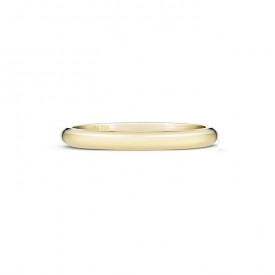 Alianza de oro amarillo 2.5 x 1.2 mm media caña Modelo B2OA