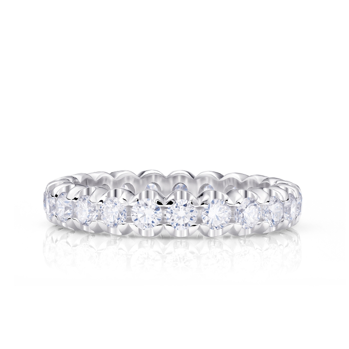 Alianza Eternity de brillantes en oro blanco 18K SML14