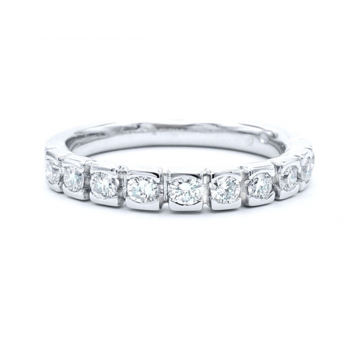 alianza de diamantes oro blanco