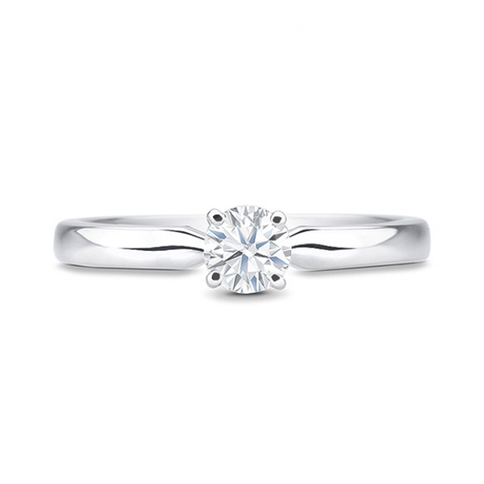 "Wien" oro blanco de 18k con diamante engastado en garras de 0.20 cts - SRWien19