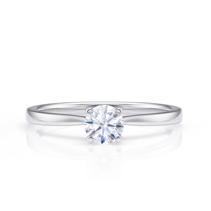 Anillo "Praia" de Pedida mujer de oro y diamante de estilo clásico - SR32
