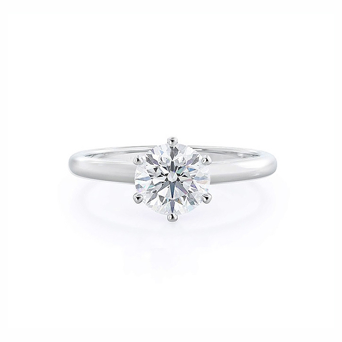 Sortija "Hope" 0.15 cts. oro blanco 18k y brillante