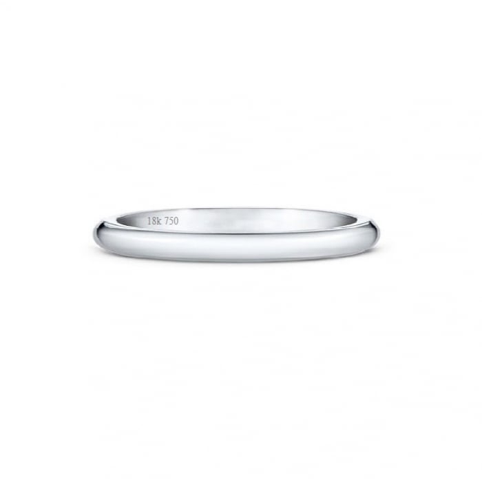 Alianza de oro blanco 2.5 por 1.2mm de 18k Modelo B2OB
