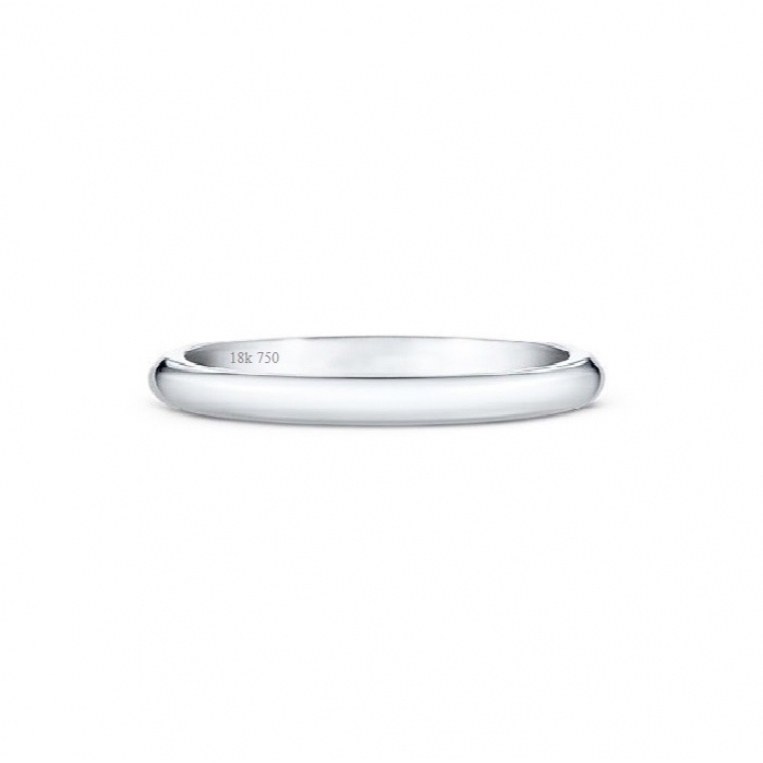 Alianza oro blanco 3 mm por 1.5 mm Modelo Confort D2OB