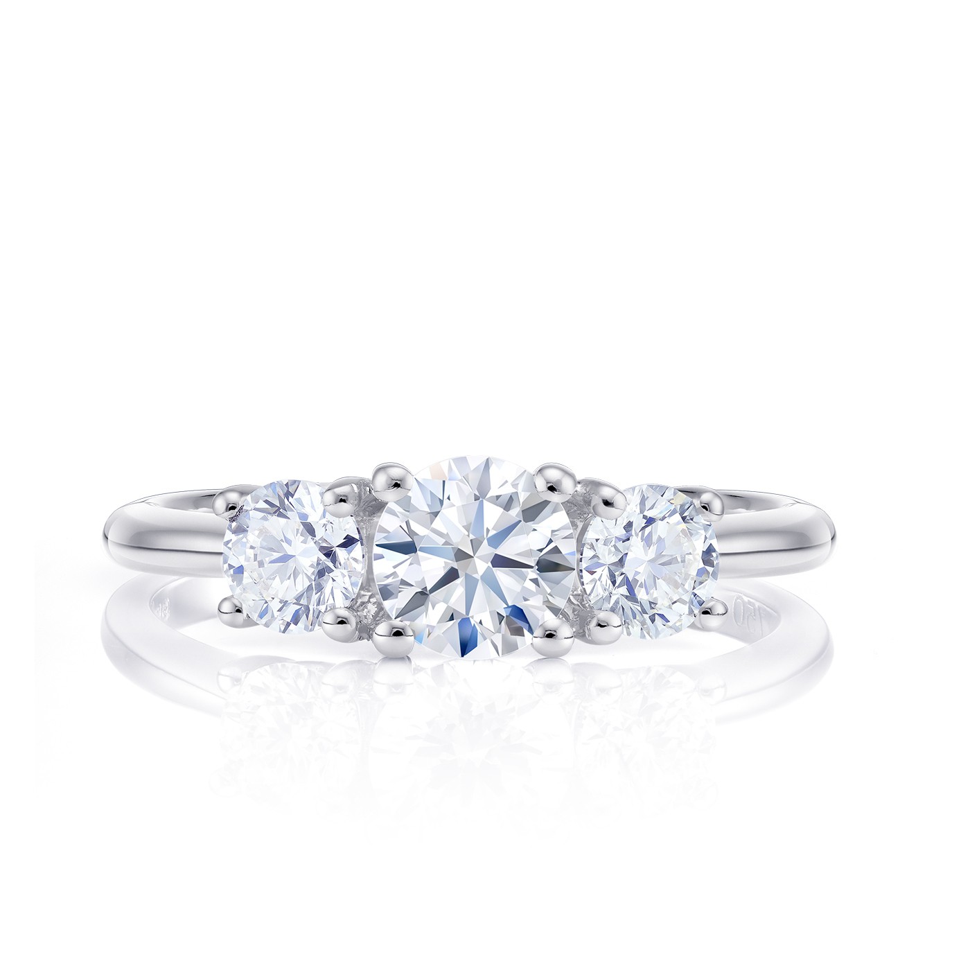 Sortija "Agadir" Tresillo de diamantes de compromiso -SR108