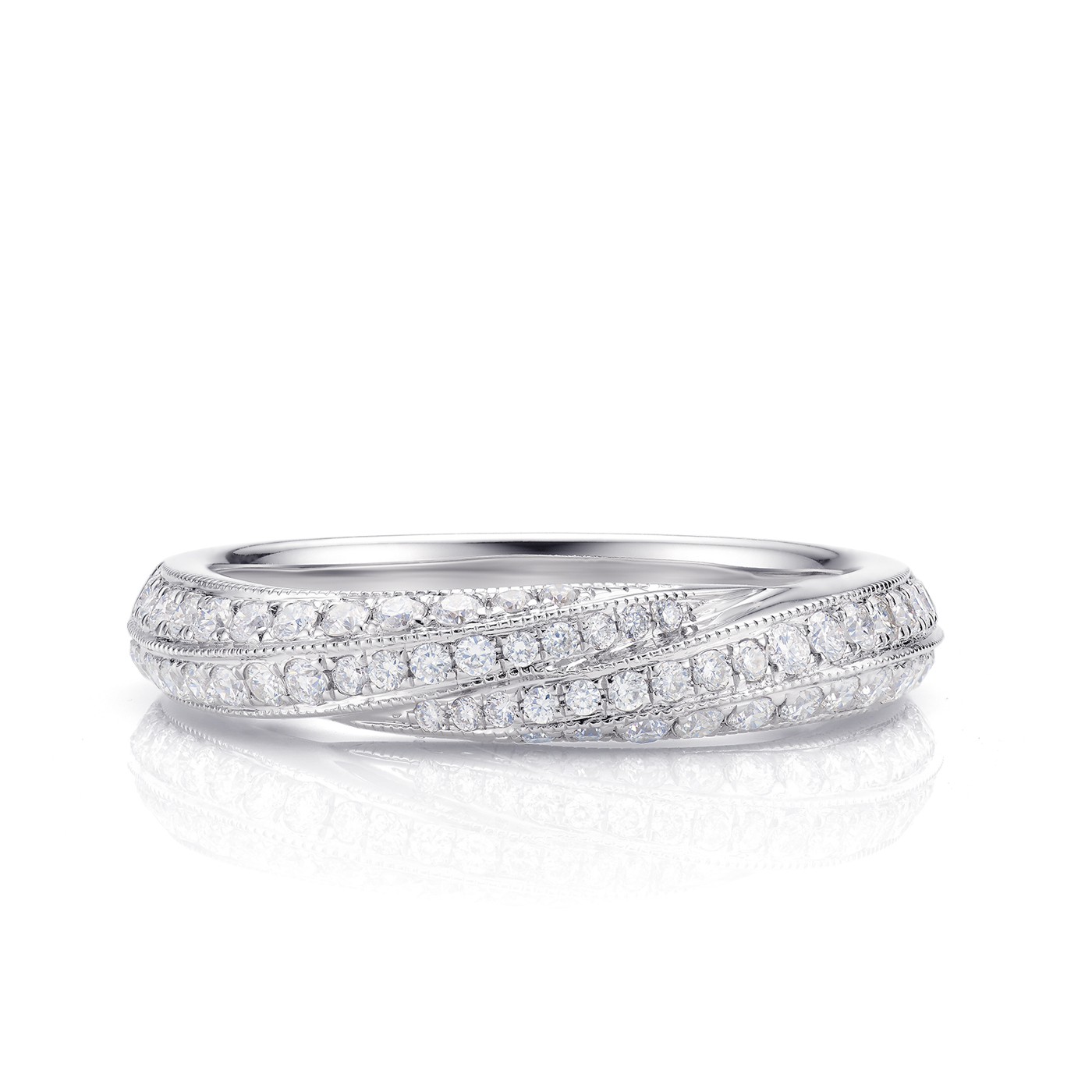 Alianza "Mila" entrelazada brillantes oro - SRX 7