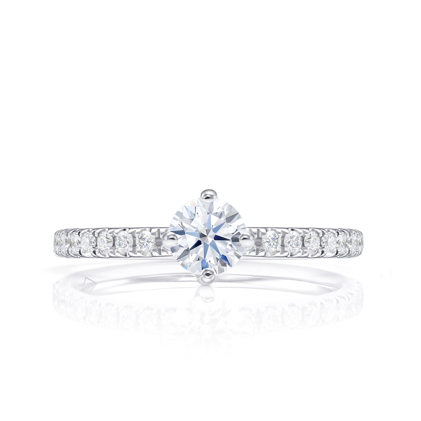 Anillo "Arba Style" diamantes y oro blanco 18k - SR 67