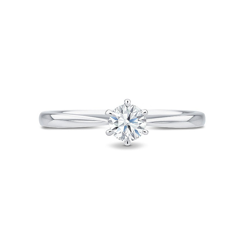 Solitario diamante 0.25 cts. oro blanco de estilo clásico "Firenze"