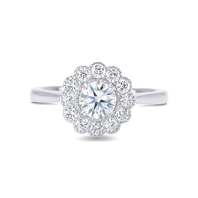 Sortija “Luz diamonds” clásica oro 18k elegante y femenina