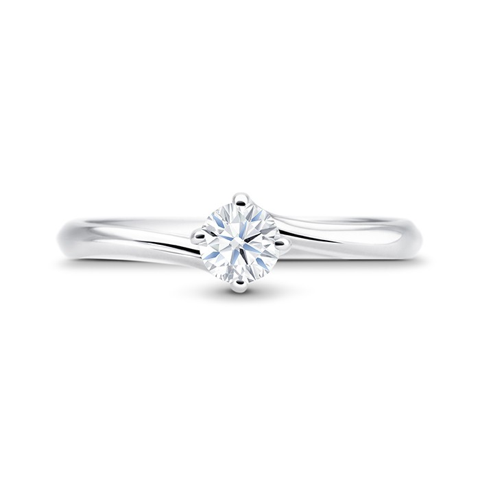 Anillo Solitario oro blanco y brillante central desde 0.15 cts "Arba S"