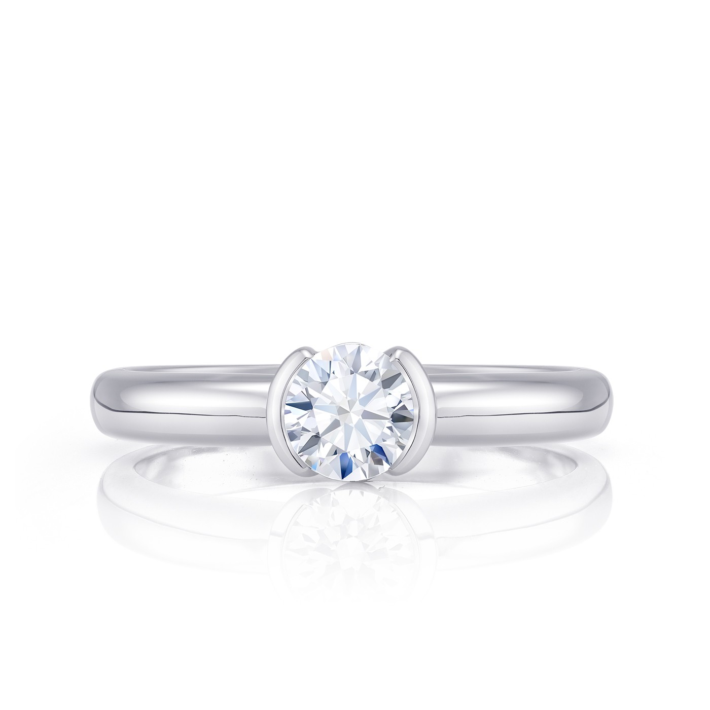 Anillo "Antic S" Oro y brillante engastado en medias lunas