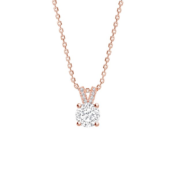Collar Eiffel en Oro Rosa de 18k con Diamantes - CR 16 OR