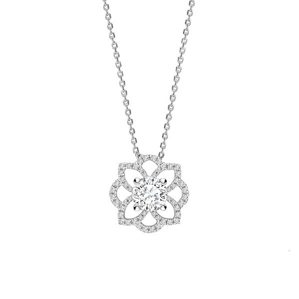 Collar Forma de flor Brillantes "Indira"  - CR 14 OB