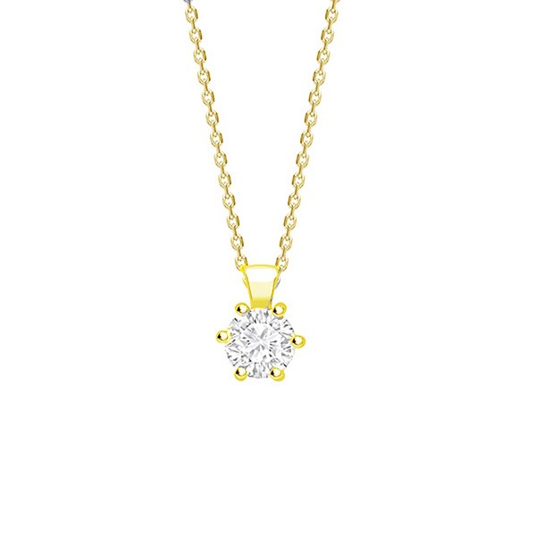 Collar Oro 18K "Hana" con Diamante - CR6 OA