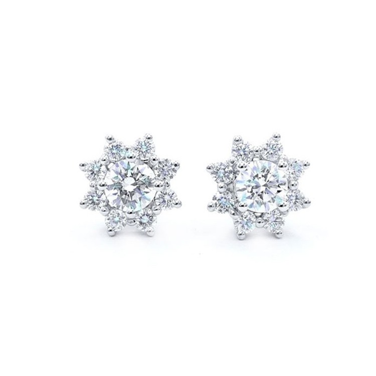 Pendientes Oro Blanco con brillantes " STAR"  PR 4