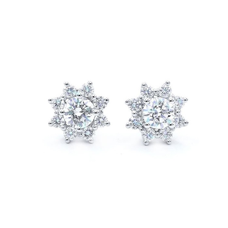 Pendientes Oro Blanco con brillantes " STAR" PR 4