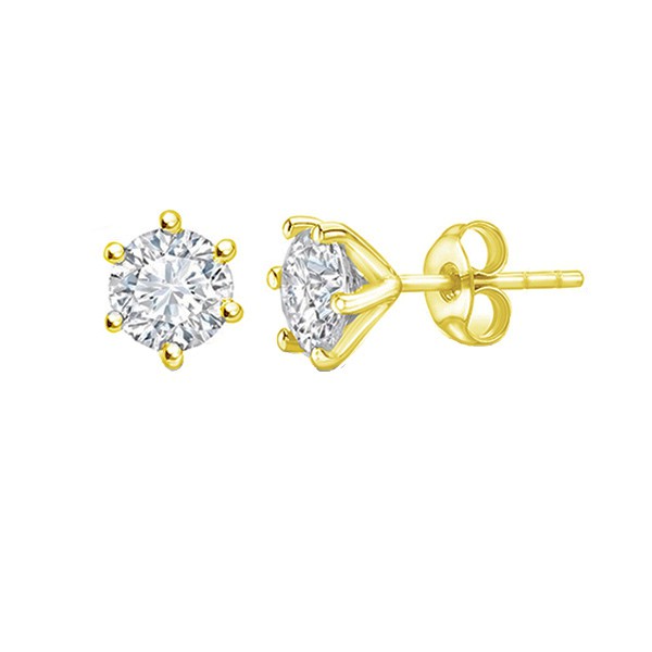 Pendientes "Golden Harmony" en oro amarillo con brillantes - PR 9 OA