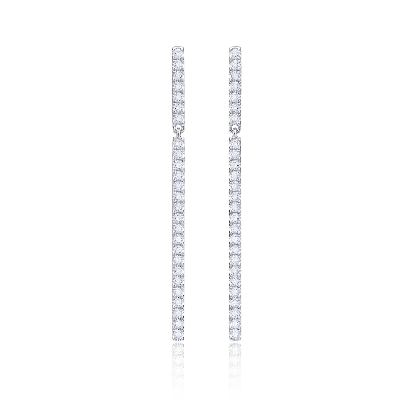 Pendientes largos de brillantes - PPHK8