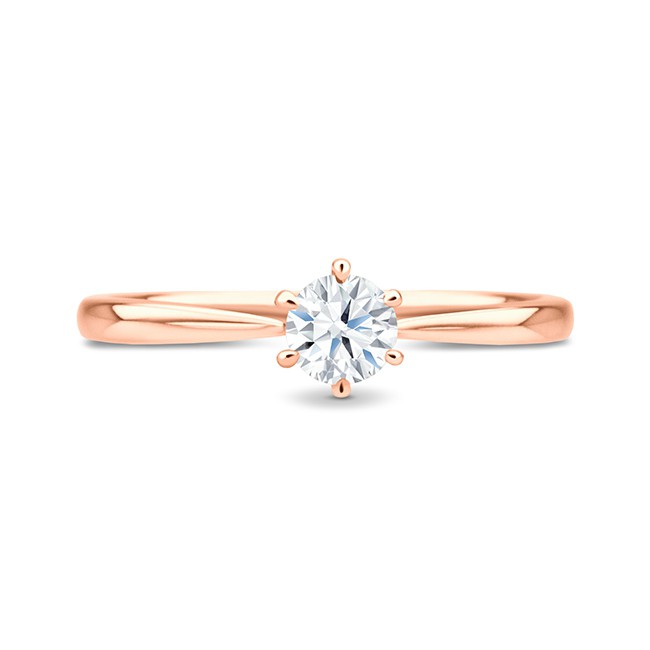 Solitario con Brillante "Rose Florencia" en oro rosa 18k