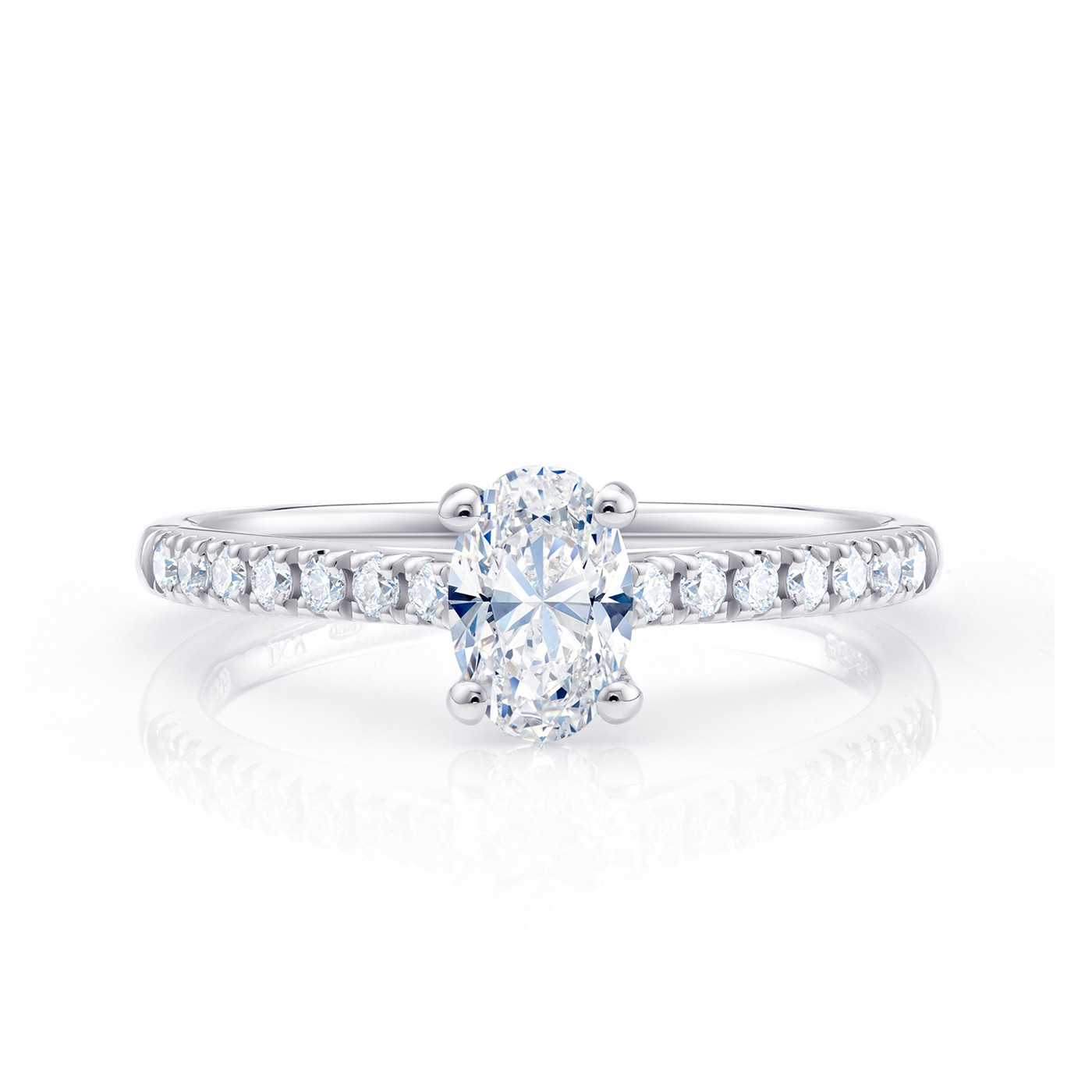 Sortija "Cairo" de oro blanco 18K y Brillantes de compromiso - SR 22