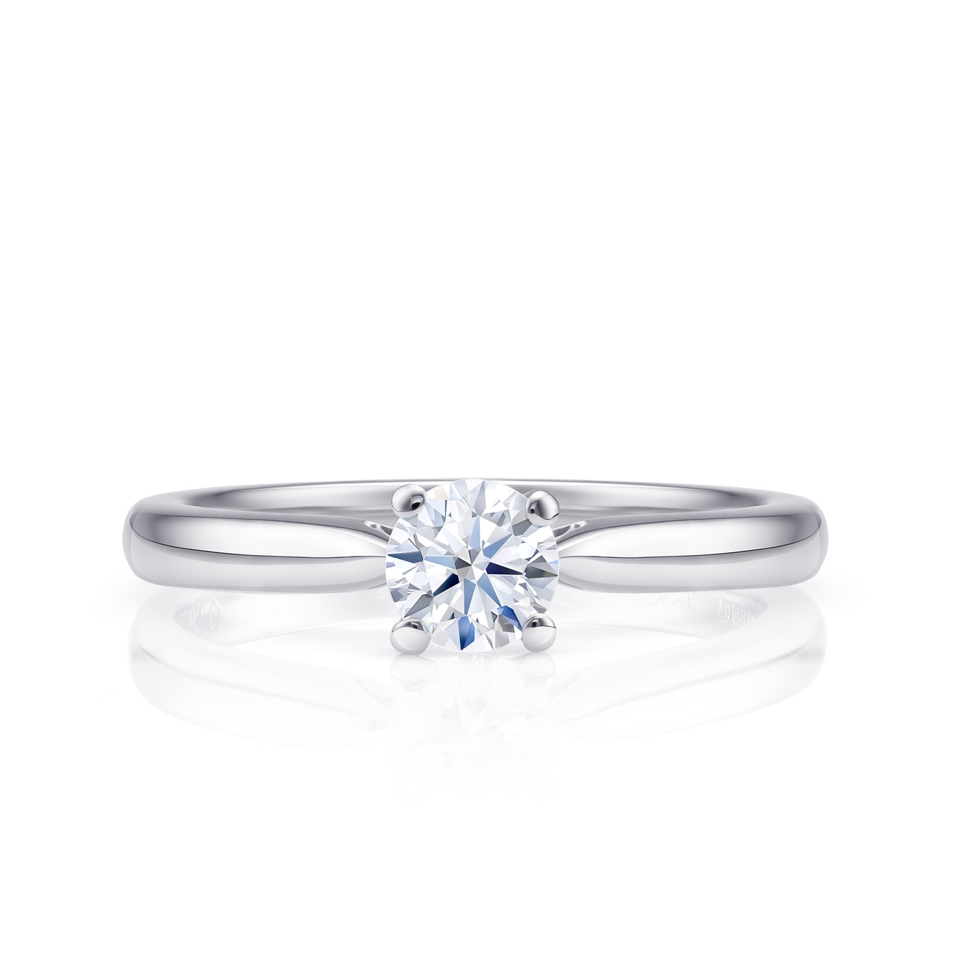 Sortija de pedida "Nairobi" oro Blanco y diamante 0.30 cts 4 garras