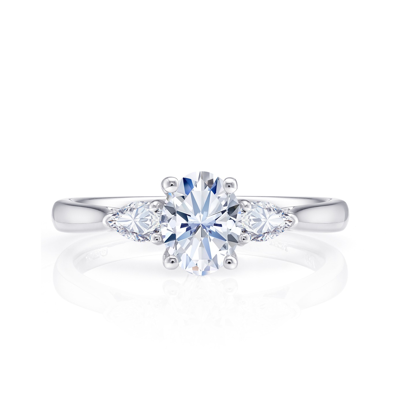 Sortija "Oval Masada" oro 18K Diamante Oval - SR45