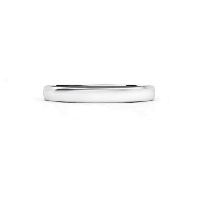 Wedding Band oro blanco 18k plana 2.5mm confort C2-OB