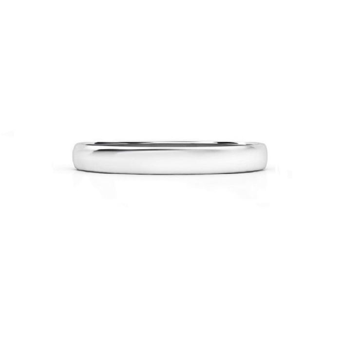 Wedding Band oro blanco 18k Plana de 3 mm C3