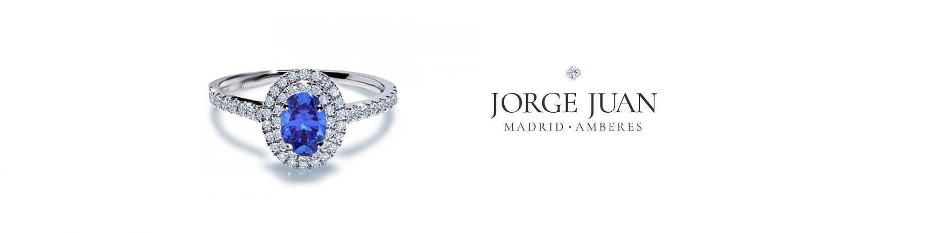 anillos de compromiso de zafiro azul en oro y diamantes